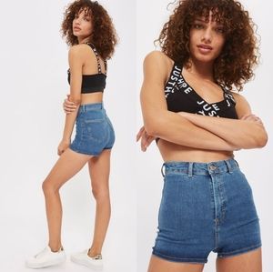 Nwt Topshop Moto Joni Short Shorts High 